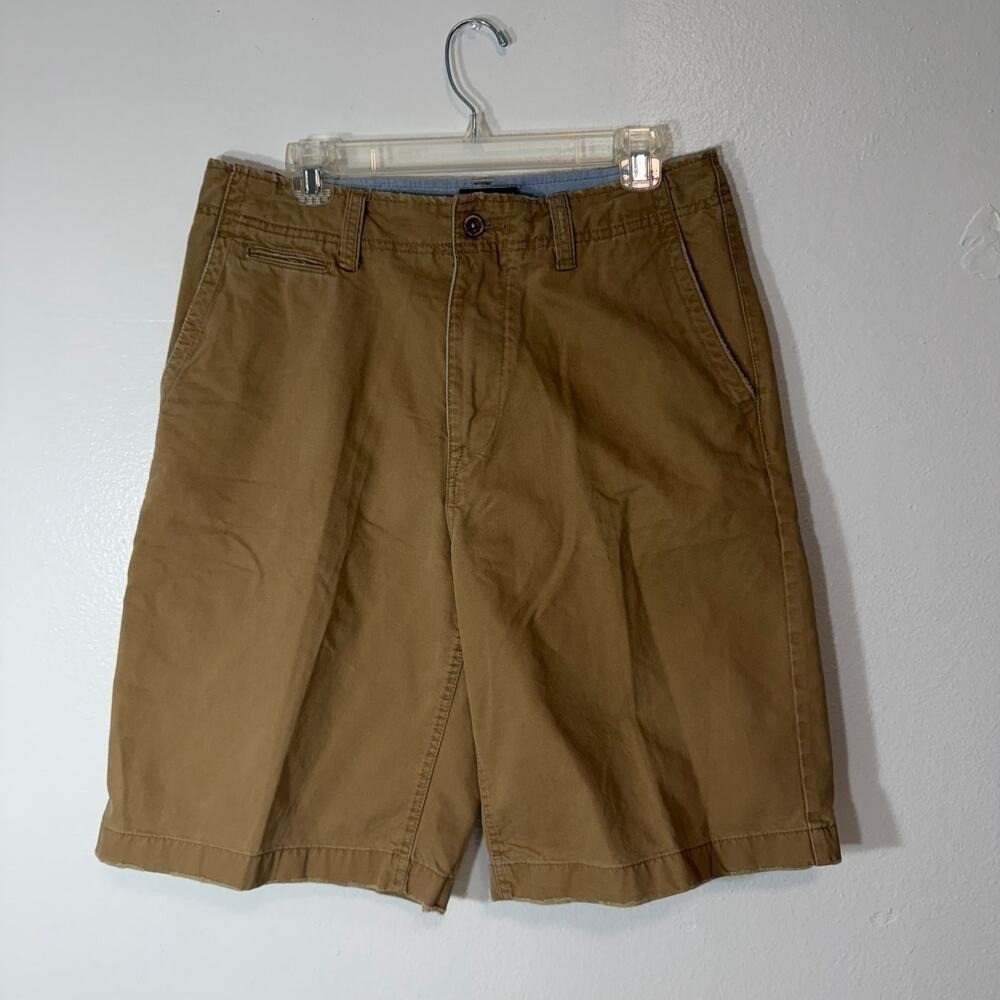American Eagle AE Khaki Shorts Mens 32 Tan Casual Chino Cotton